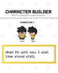 Character Builder No Words