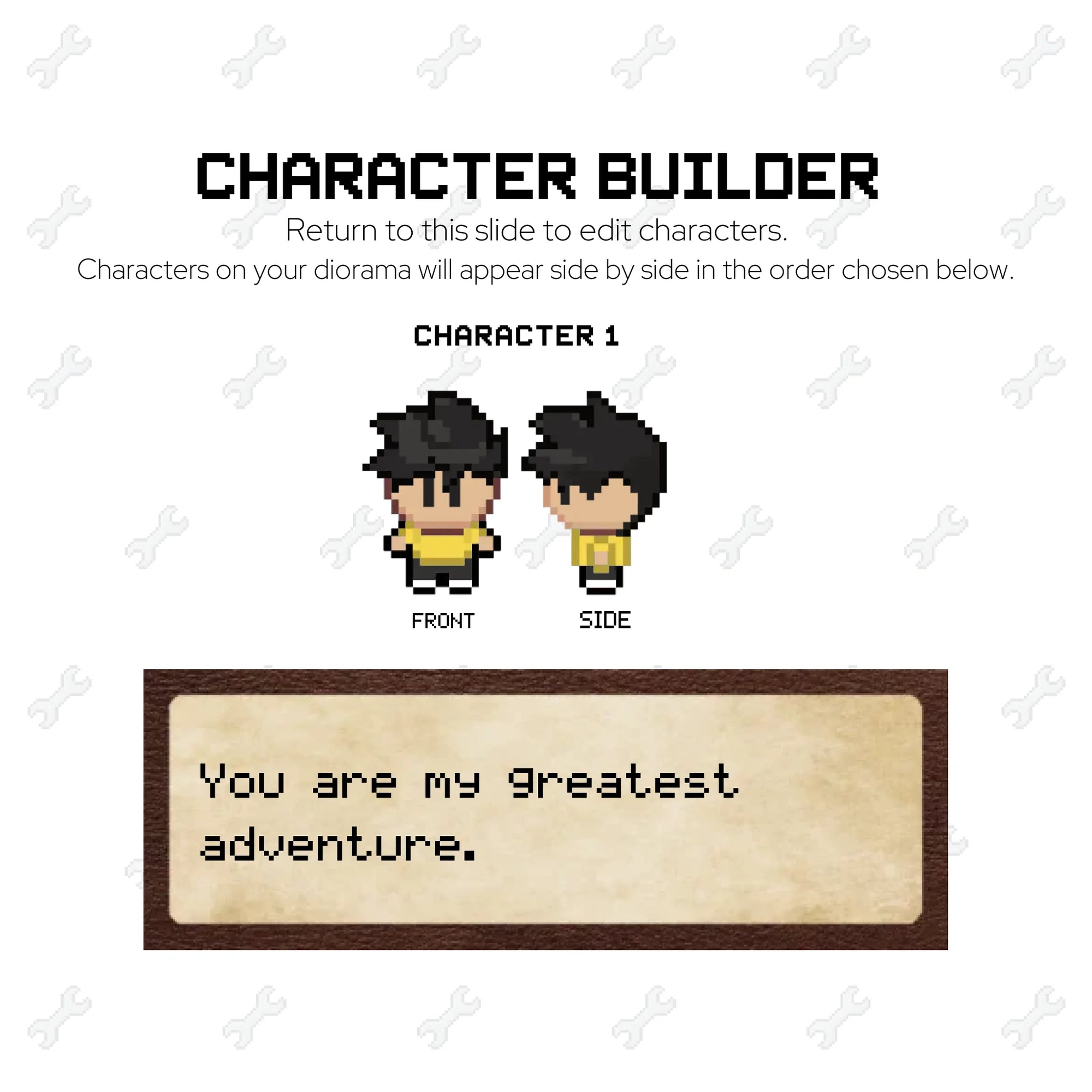 Character Builder No Words