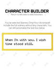 Character Builder No Words